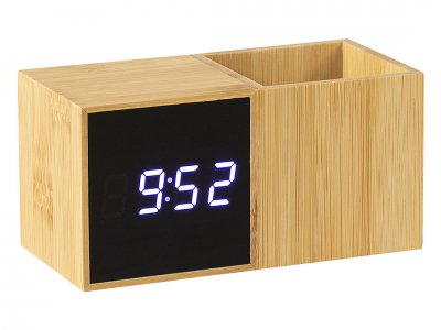 GRID Digitalni stoni LCD sat sa držačem za olovke GRID