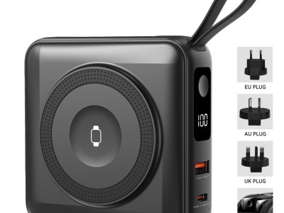 BARACUDA 2 10PD Univerzalni putni punjač / pomoćna baterija, 10.000 mAh, PD 20W, sa magnetom