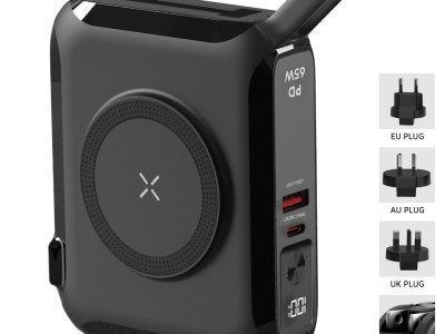 BARACUDA PRO Univerzalni putni punjač / laptop pomoćna baterija, 15.000 mAh, PD 65W, sa magnetom