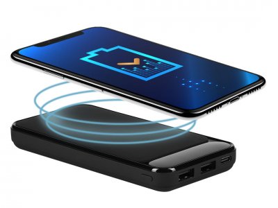 LIGHT W Pomoćna baterija, 10.000 mAh, bežično punjenje LIGHT W