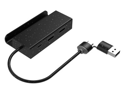 TANOS USB razdelnik sa 3 ulaza, držač za telefon, mix: reciklirani kamen i plastika