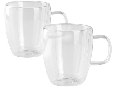 PIGNA MAXI Set od dve staklene šolje sa dvostrukim zidom, 2 x 330 ml