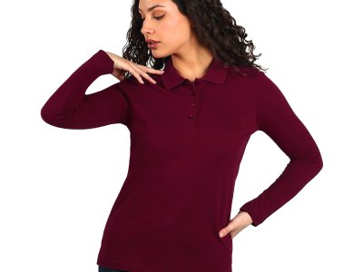 SUNNY LSL Ženska pamučna polo majica dugih rukava, 180 g/m2
