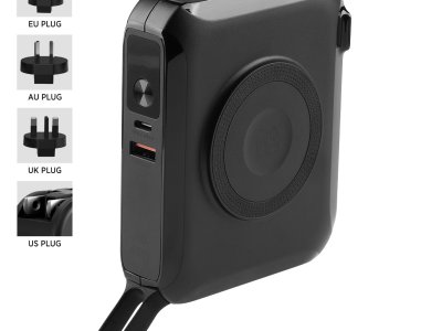 BARACUDA PRO Univerzalni putni punjač / laptop pomoćna baterija, 15.000 mAh, PD 65W, sa magnetom